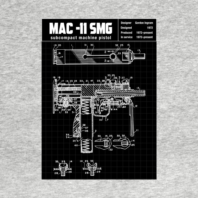 MAC-11 SUBMACHINE GUN by theanomalius_merch